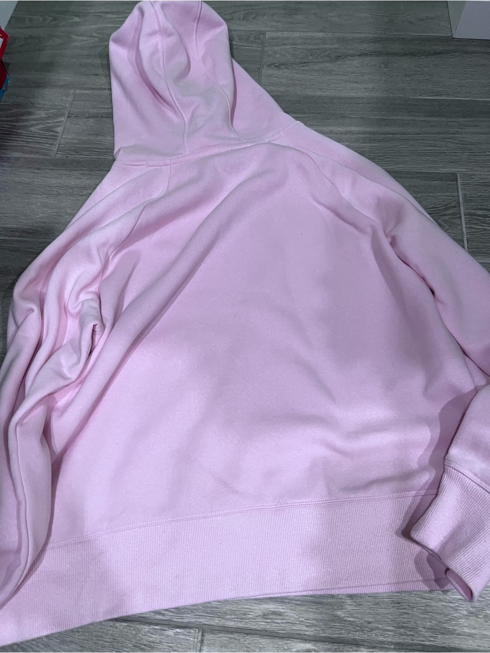 Under Armour Pink and White Logo Pullover Hoodie - Picture 2 of 3